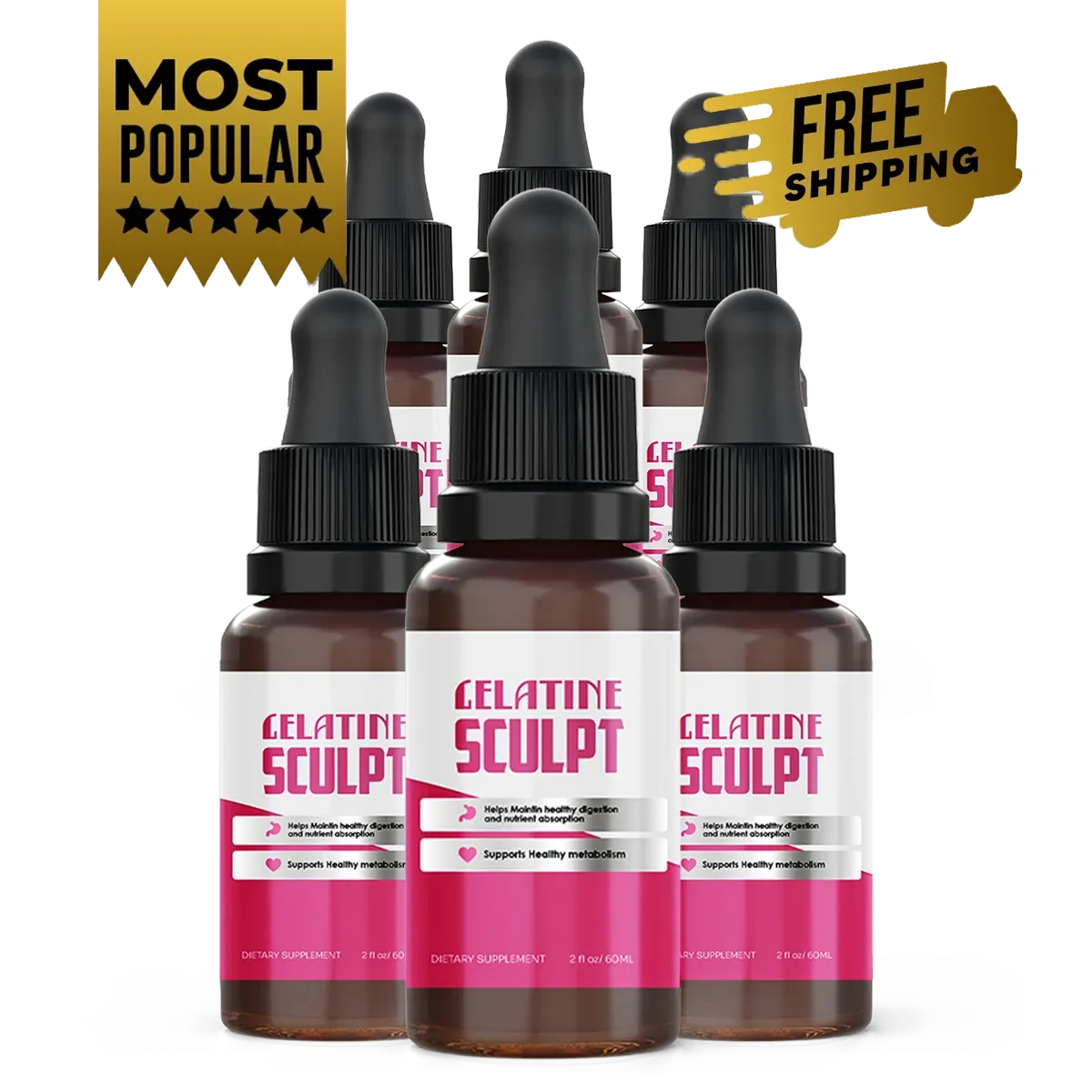 Gelatine Sculpt 6 Bottles Best Value Bundle Display